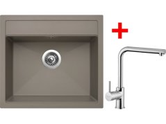 Set Sinks Solo 560 Truffle + Elka lesklá