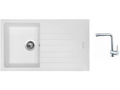 Set Sinks PERFECTO 860 Milk + baterie Sinks MIX 3 chrom