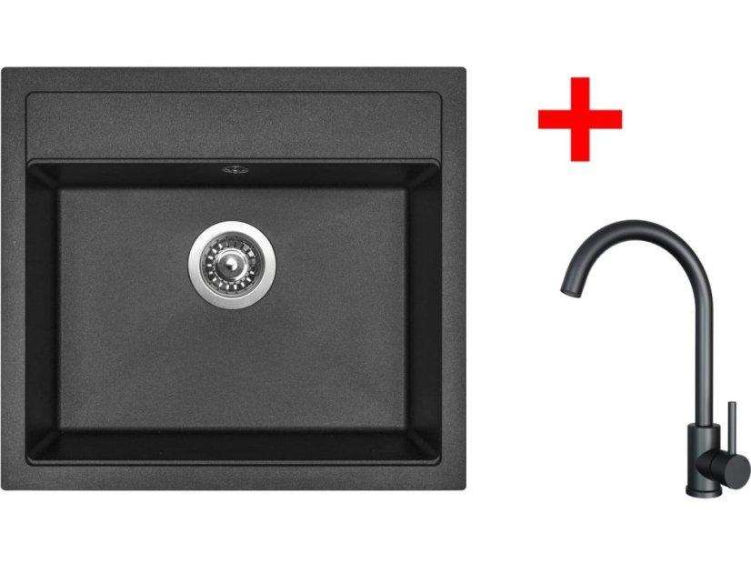 Sinks SOLO 560 Metalblack + ARCO černá matná