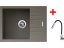 Sinks PERFECTO 650 Truffle + ELASTA S nerez/čierná