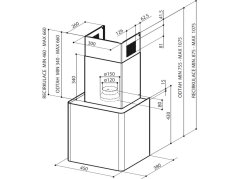 Komínová digestoř Faber LITHOS EG6 WH A45