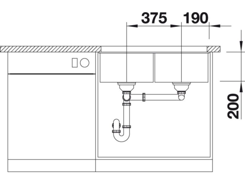 Granitový dřez Blanco SUBLINE 350/350 U InFino bílá bez táhla