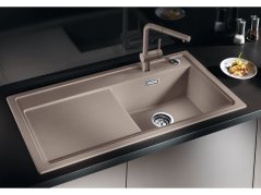 Granitový drez Blanco ZENAR XL 6 S sivá skala drez vľavo s excentrom