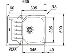Nerezový dřez Franke OLN 611-63