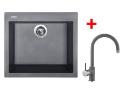 Set Sinks Cube 560 Titanium + Vitalia GR