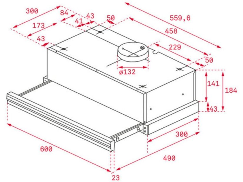 Výsuvná digestoř Teka CNL 6415 WH