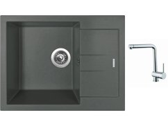 Set Sinks AMANDA 650 Titanium + baterie Sinks MIX 3 chrom