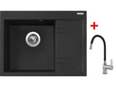 Sinks RIM 650 L Granblack + Flexia