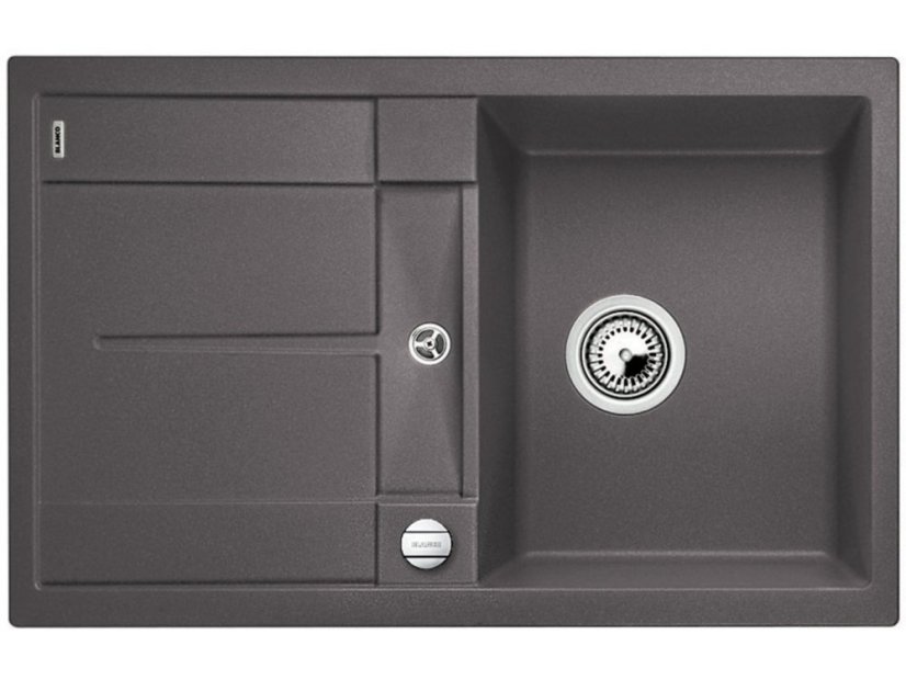 Granitový dřez Blanco METRA 45 S F Silgranit šedá skála oboustranné provedení s excentrem