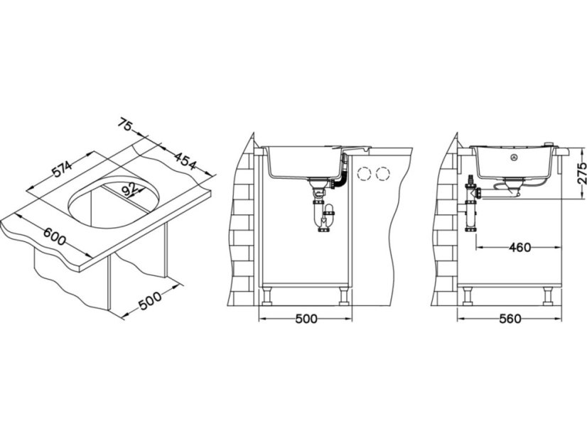 Granitový drez Alveus Roll 40 Biela