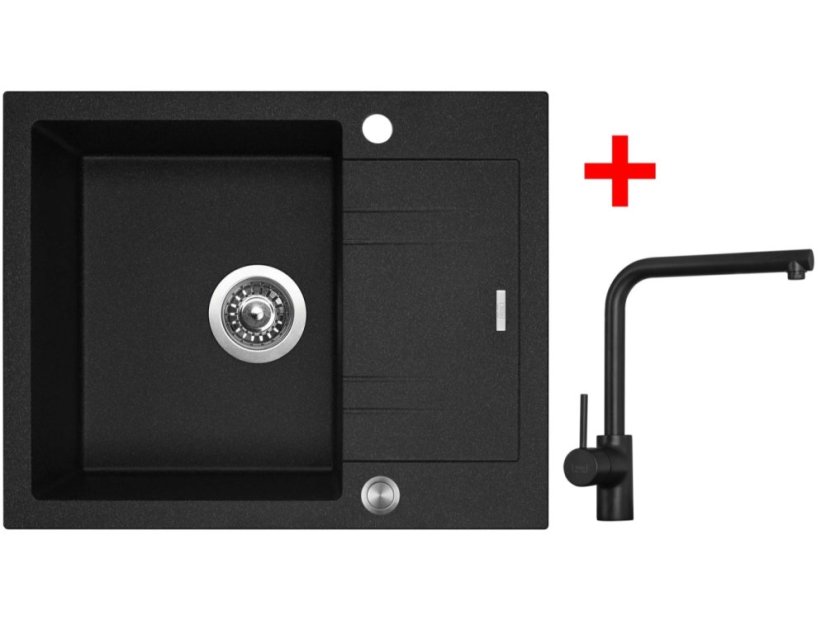 Sinks LINEA 600 XC Granblack + Elka čierná matná