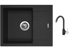 Set Sinks LINEA 600 N Granblack + baterie Sinks MIX 35 Granblack