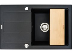 Granitový dřez Pyramis Sparta Plus Lux 78x48 1B 1D Carbon