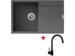 Sinks ULTIMA 790 Titanium + Vitalia čierná matná