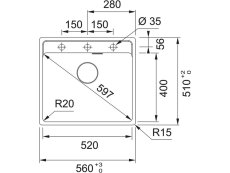 Granitový drez Franke MRG 610-52 RTL Onyx