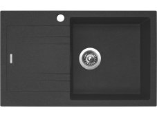 Granitový drez Sinks Linea 780 N Granblack pravý