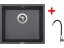 Set Sinks Frame 457 Titanium + Elasta nerez/černá