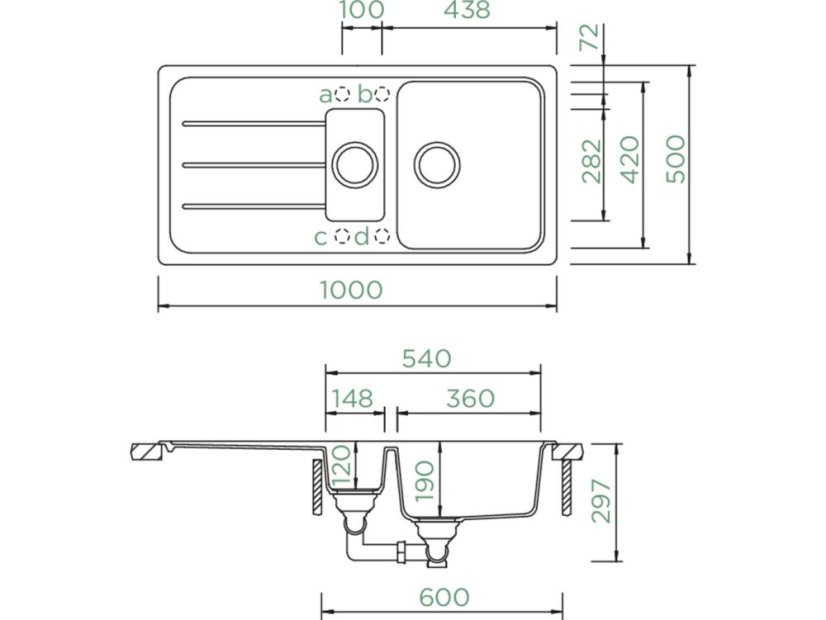 Granitový drez Schock Formhaus D-150L-A Onyx