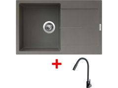 Sinks ULTIMA 790 Truffle + ELASTA S čierná matná