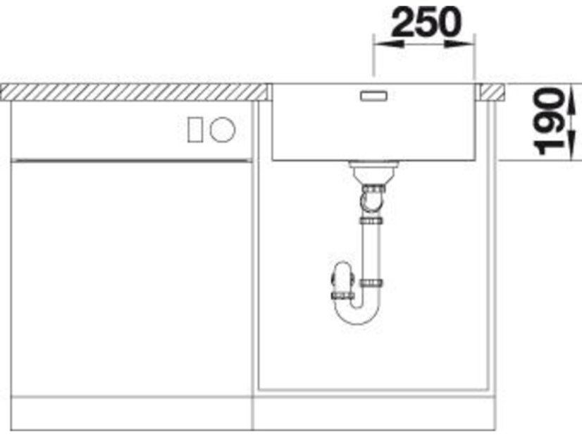 Nerezový dřez Blanco Andano 500 IF/A InFino Nerez hedvábný lesk