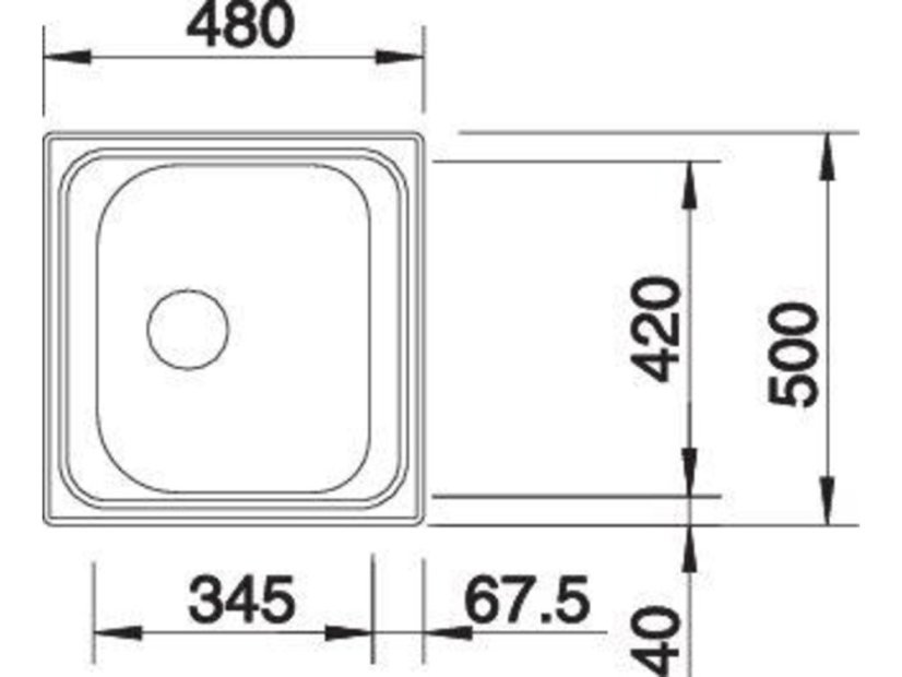 Nerezový dřez Blanco TIPO 45 Nerez přírodní lesk