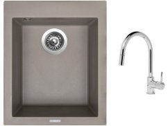 Set Sinks CUBE 410 Truffle + batéria Sinks MIX 35 P chróm