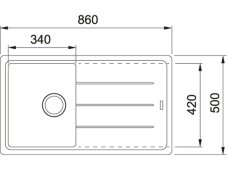 Granitový dřez Franke BFG 611-86 Bílá-led