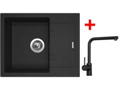 Sinks LINEA 600 Granblack + Elka čierná matná