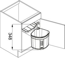 Odpadkový koš Franke Mini nákres