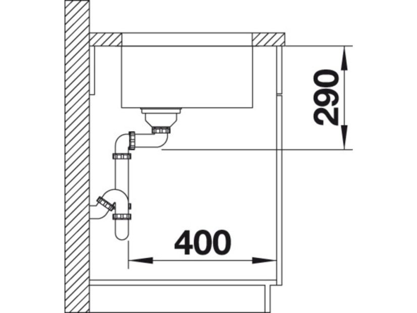 Nerezový drez Blanco Andano 340 U hedvábný lesk