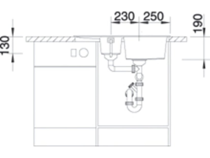 Granitový dřez Blanco Metra 6 S Compact kávová s excentrem 6