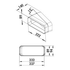 F-RBH 150 - koleno horizontální 15°