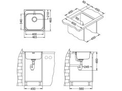 Nerezový drez Alveus BASIC 140 Satin