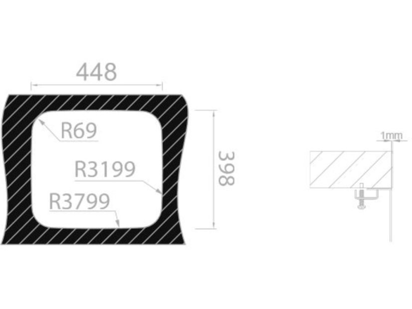 Nerezový dřez Sinks LAGUNA 490 V 0,8mm trojmontáž leštěný