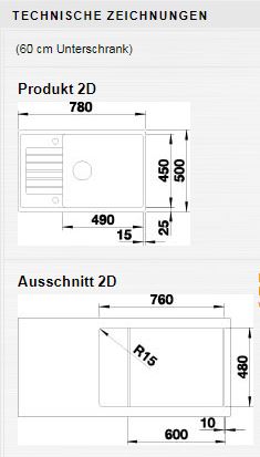 Granitový dřez Blanco ZIA XL 6 S Compact bílá soft s excentrem