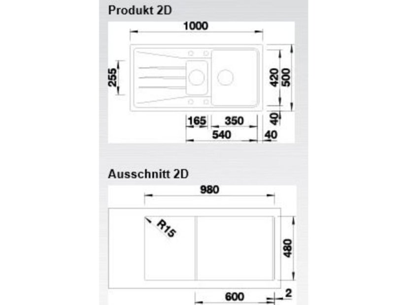 Granitový dřez Blanco SONA 6 S Bílá