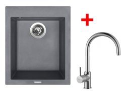 Set Sinks CUBE 410 Titanium + Vitalia