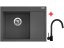 Sinks RIM 650 L Titanium + Vitalia čierná matná