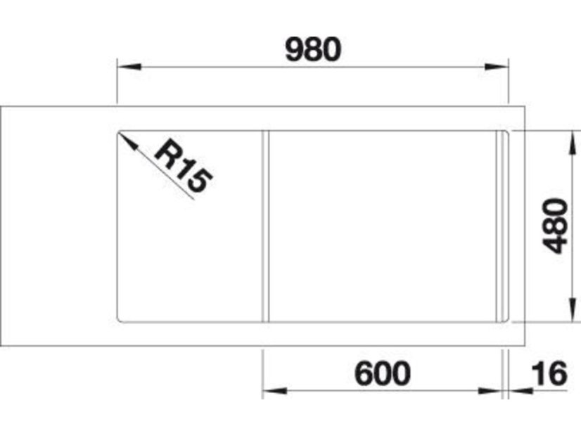 Granitový dřez Blanco FARON XL 6 S Černá