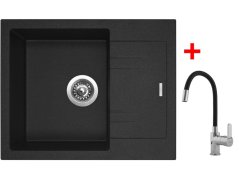 Set Sinks Linea 600 Granblack + Flexia