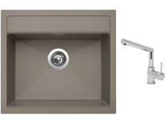 Set Sinks SOLO 560 Truffle + batéria Sinks MIX 350 P chróm