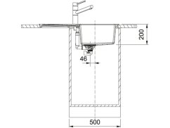 Tectonitový dřez Franke S2D 611-78 Černá