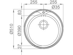 Nerezový drez Sinks REDONDO 510 M