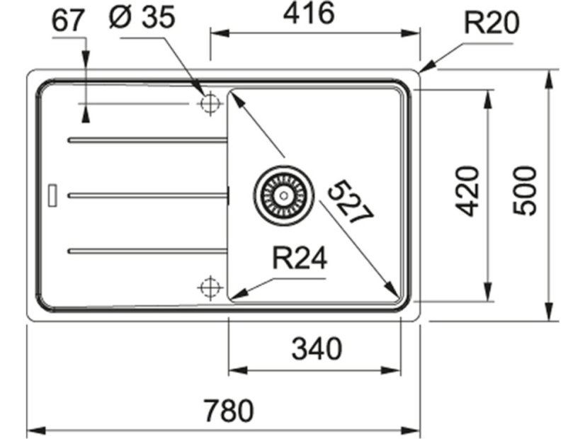 Granitový dřez Franke BFG 611-78 Pískový melír