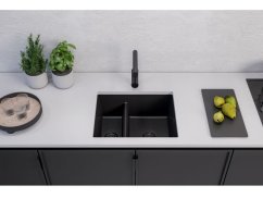 Granitový drez Alveus Omni 50 Black edition