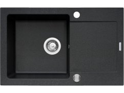 Granitový drez Pyramis Mido 79 x 50 1B 1D Čierna