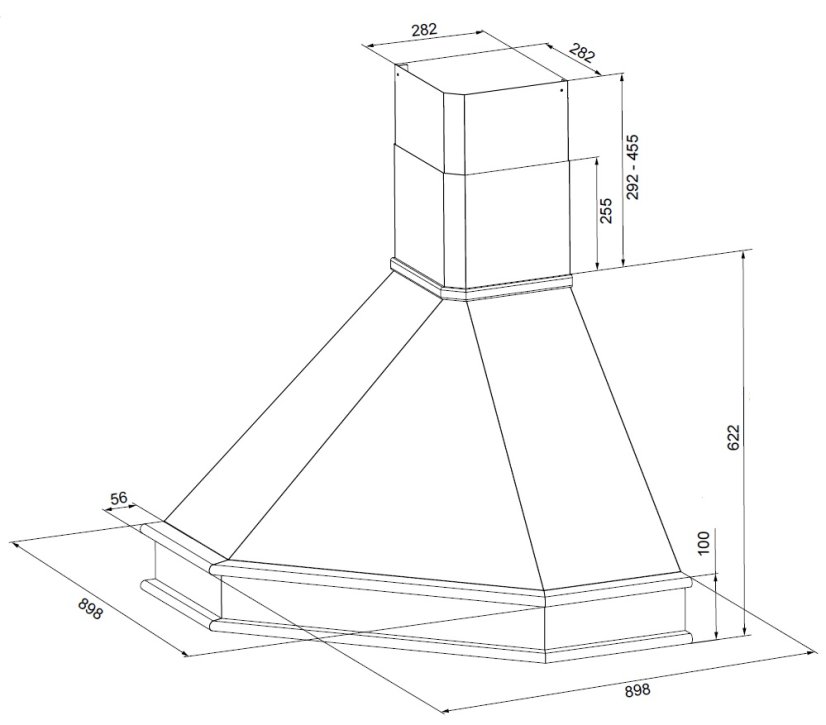 Digestoř Faber RANCH ANGOLO WH A100 bez rámu-4
