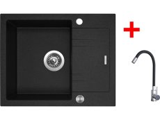 Sinks LINEA 600 XC Granblack + Elasta nerez/čierná