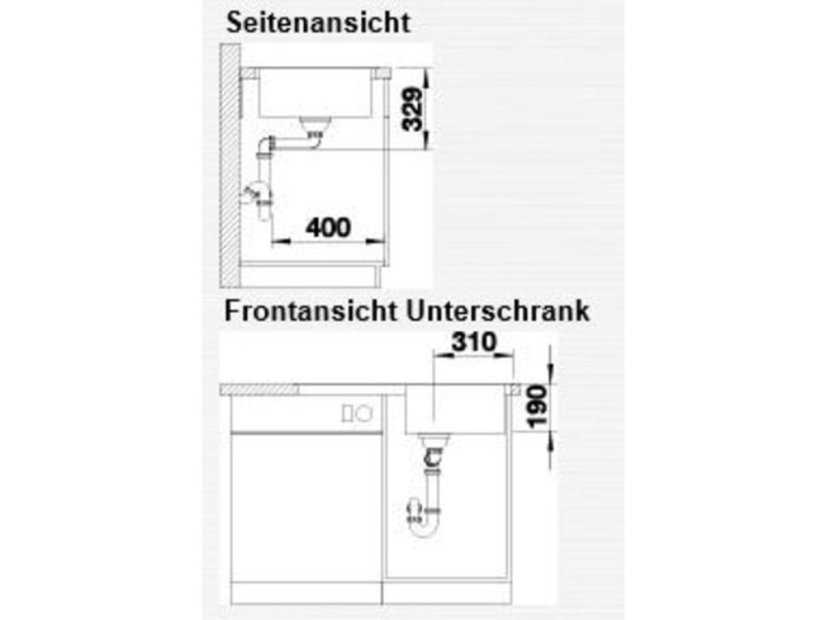 Granitový dřez Blanco SONA 5 S Šedá skála
