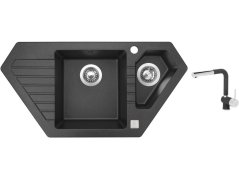 Set Sinks BRAVO 850.1 Granblack + batéria Sinks MIX 3 P Granblack